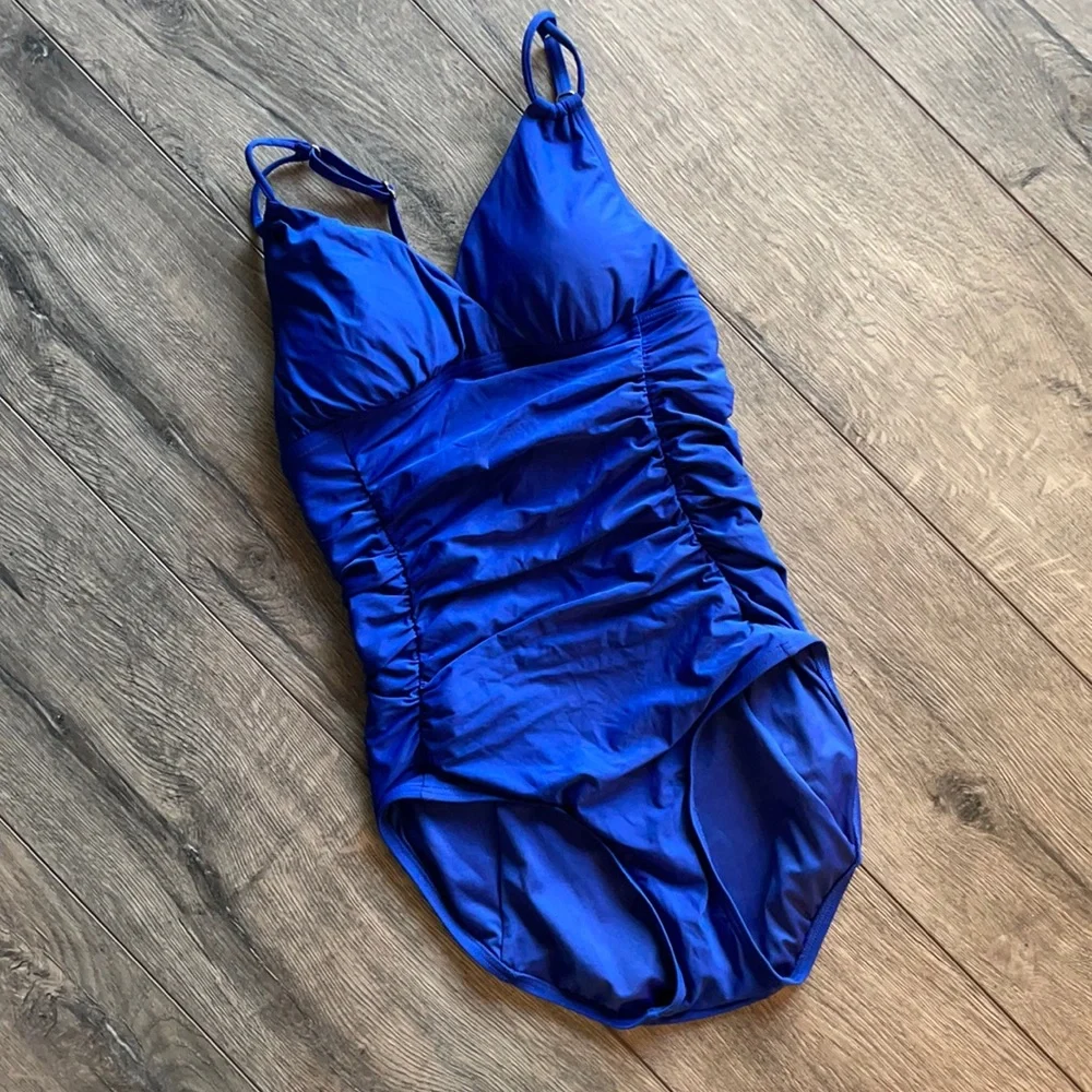 Calvin Klein swim size 8 Royal blue one piece swimsuit